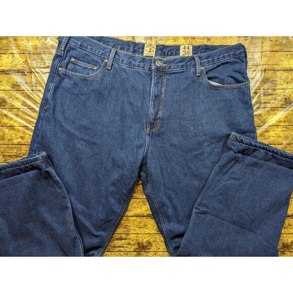 New RedHead Jeans Mens 44x30 Relaxed Fit Fleece Lined Blue Cotton Denim NWT - Picture 1 of 10